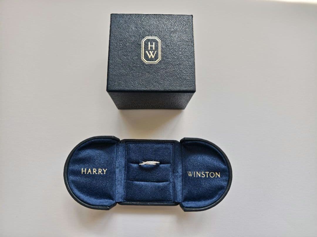 ハリーウィンストン ワンロウパヴェ バンド ダイヤ リング Pt950 JP６号