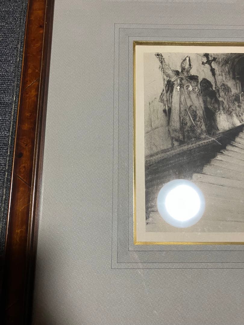 ルイ・イカール　「聖女の守り神　18」銅版画　額装　箱有