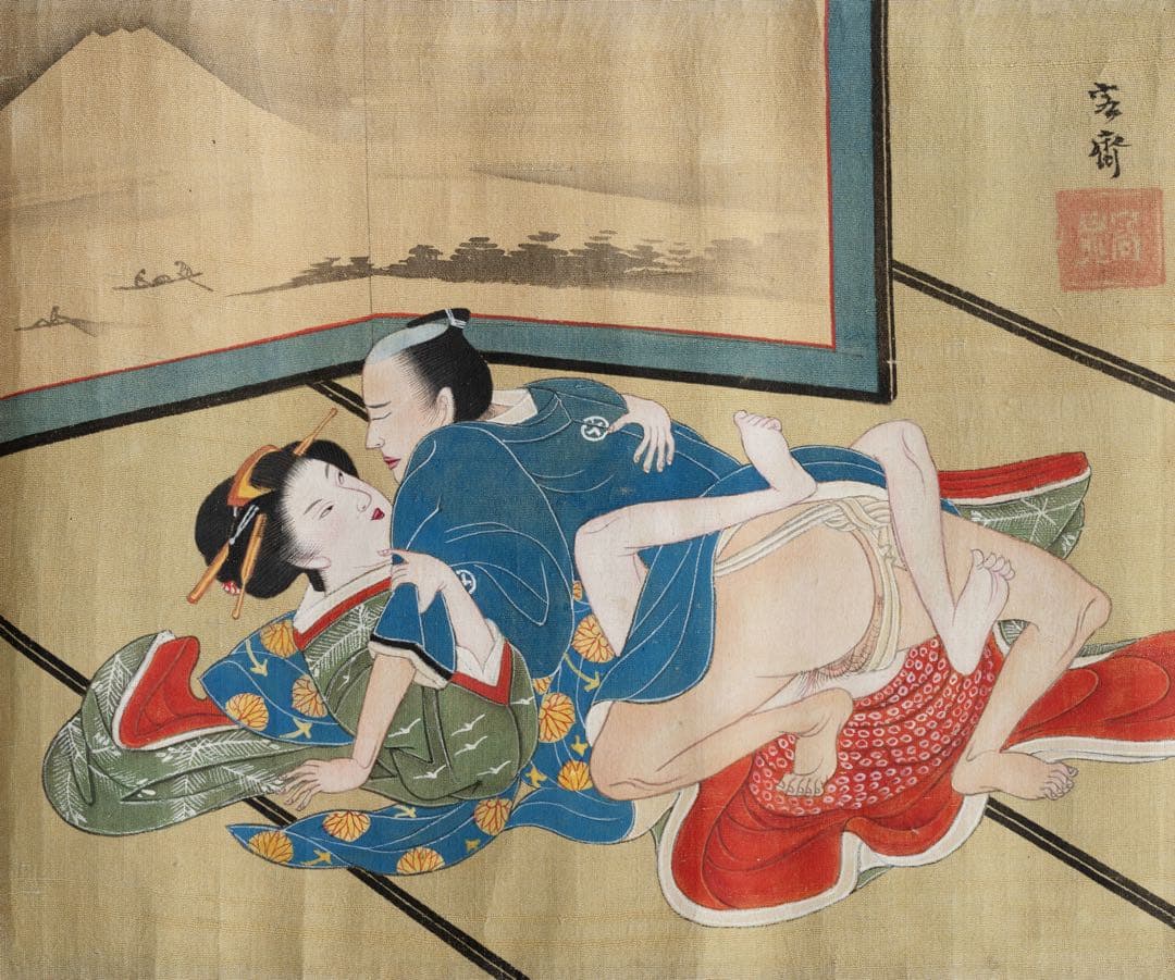 肉筆春画帖 全12圖 浮世絵 明治期 肉筆 美人画 春画 ukiyoe 艶本