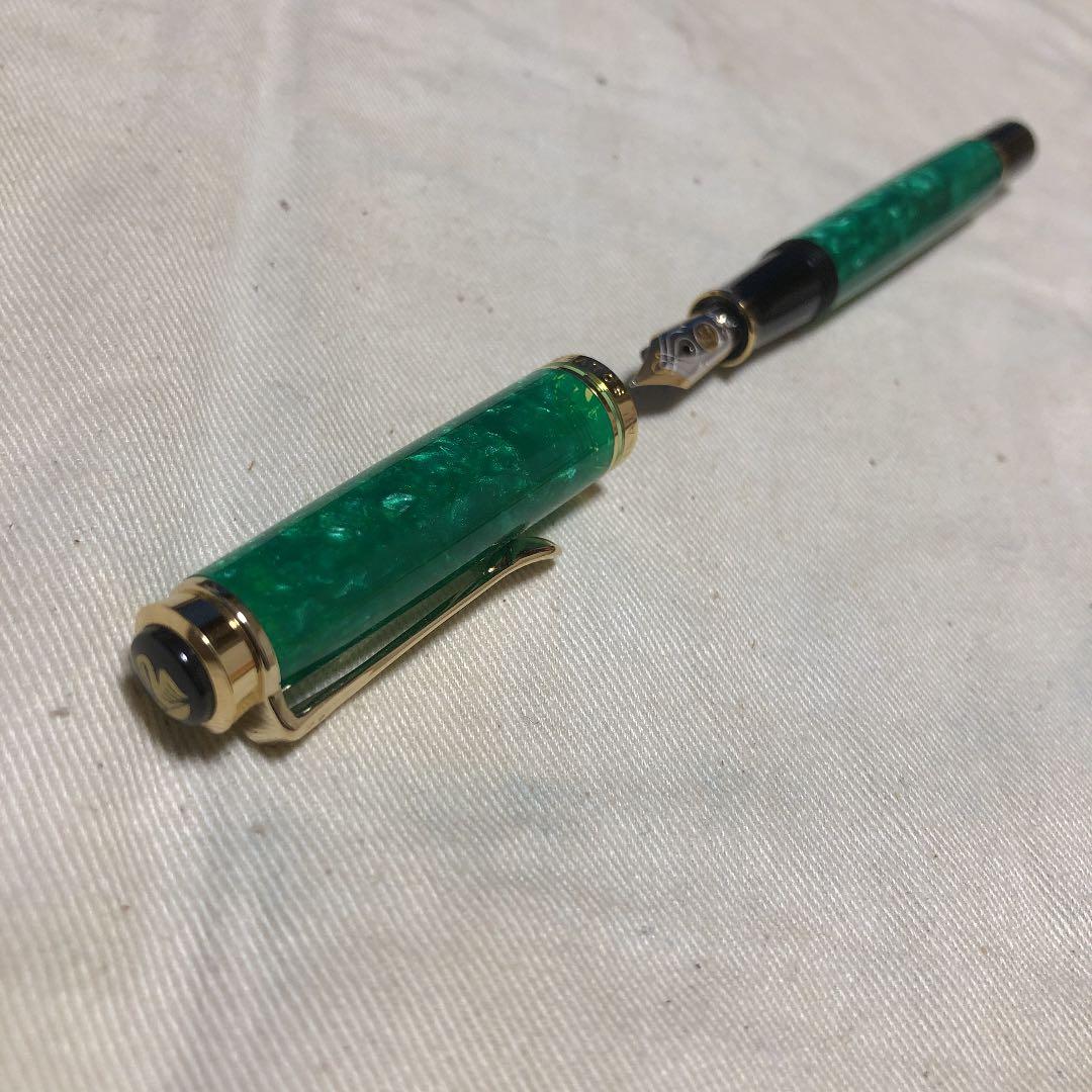Pelikan ペリカン 万年筆 M320 グリーン Fニブ ペリカン スーベレーン