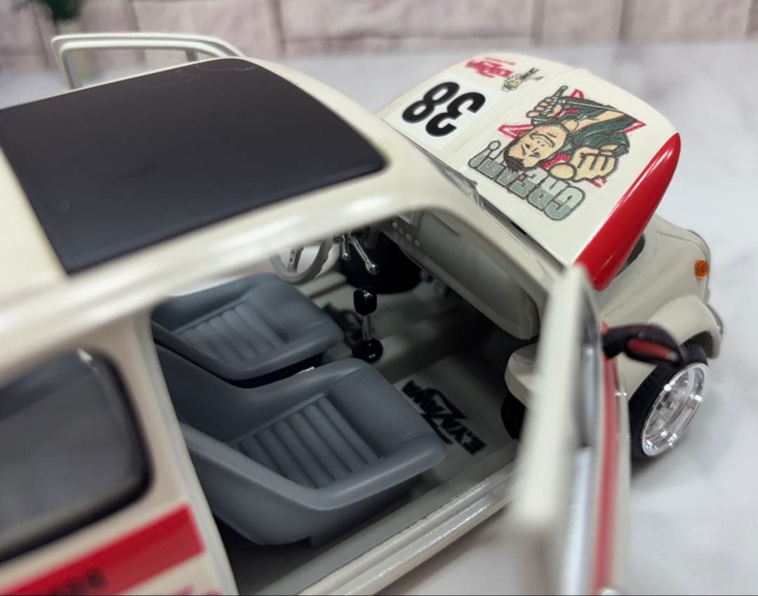 1/18ミニカー　アバルト スピードスターMK -Ⅰ深リムカスタム　矢沢永吉仕様