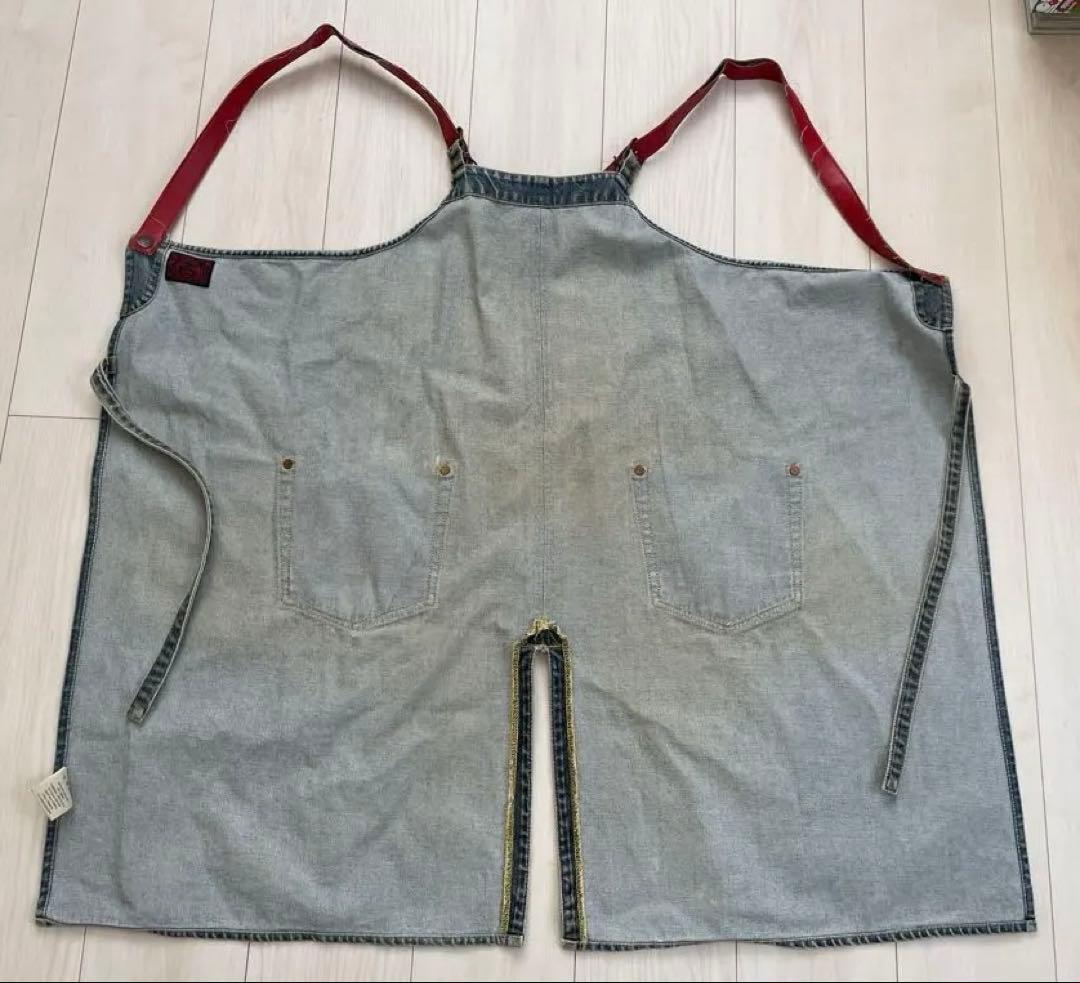 evisu デニムエプロン 前掛け インディゴ　ビンテージ（エヴィス エビス）
