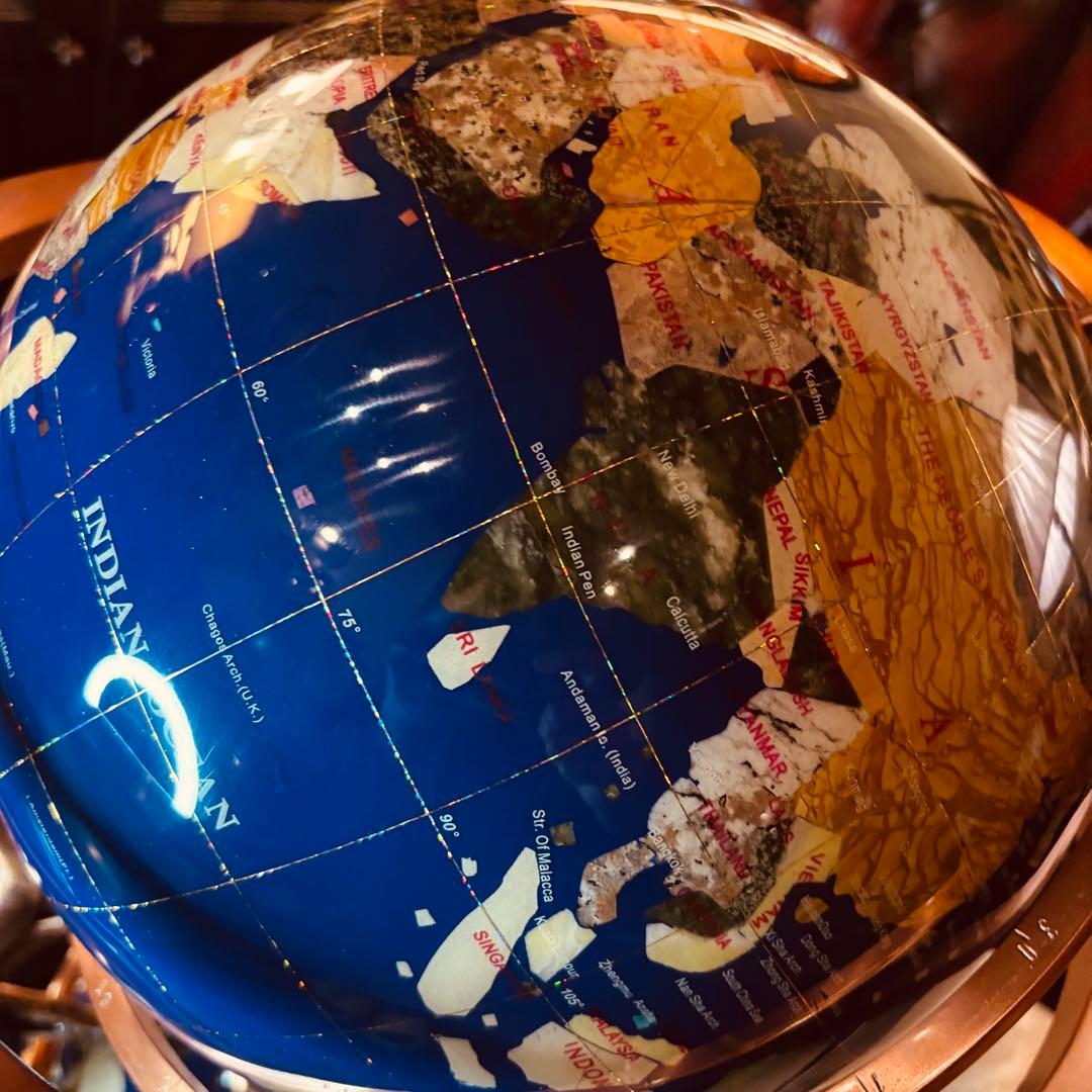 湯布院アンティーク ラピスラズリ 天然石 ジェムストーングローブ