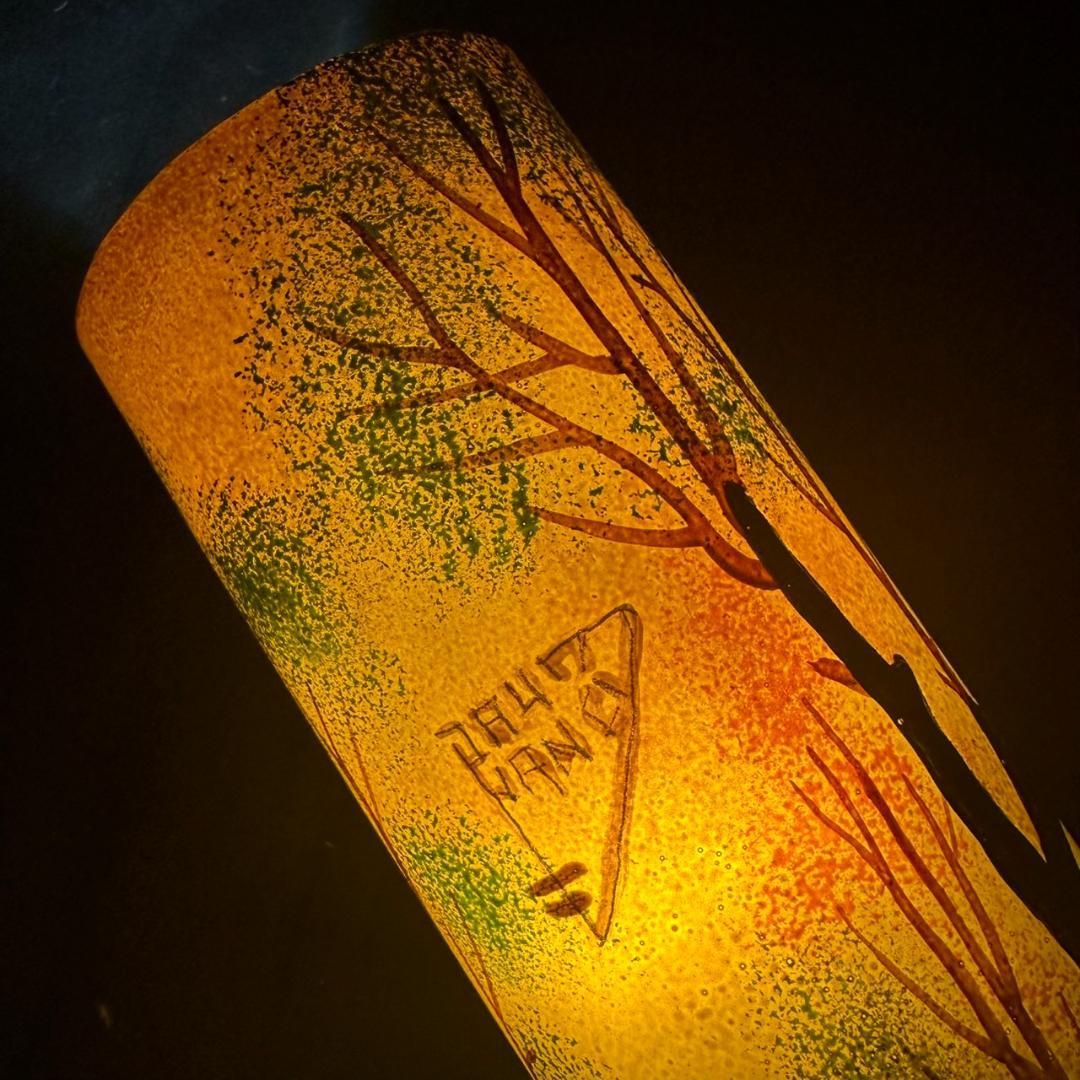 ドームナンシー 筒型 大 卓上証明 高さ22cm 被せガラス アンテルカ