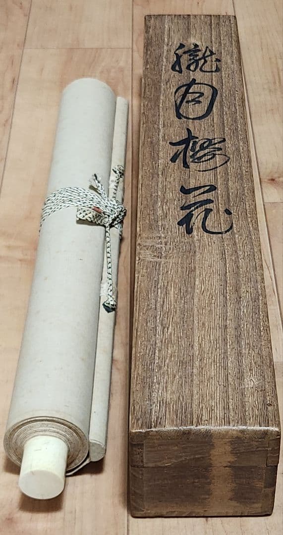 朧月夜桜図】今井景樹 2702 おぼろ月 さくら 共箱 肉筆 掛け軸