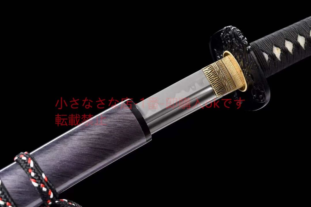 T10小烏丸焼刃三色研磨『黒爵侍』古兵器 武具 刀装具 日本刀 模造刀