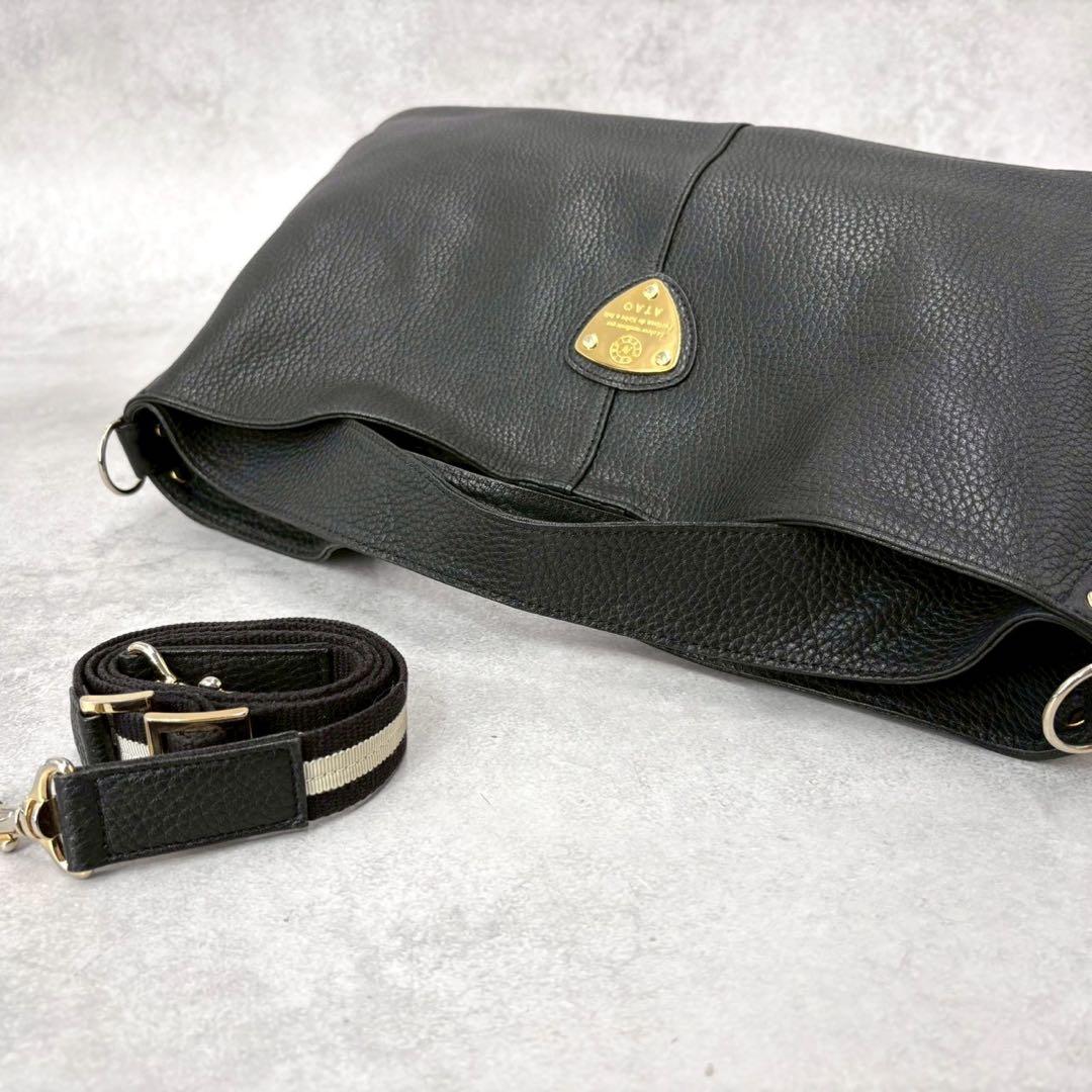 極美品◎アタオ　エルヴィ　ハンドバッグ　ショルダー　2way ゴールドプレート