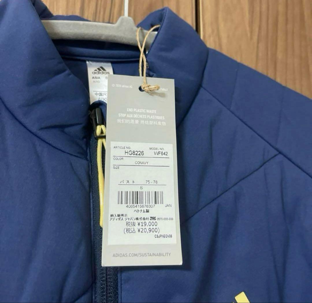 新品✨アディダスゴルフ　現行　長袖中わたジャケット　スカート ネイビー　S