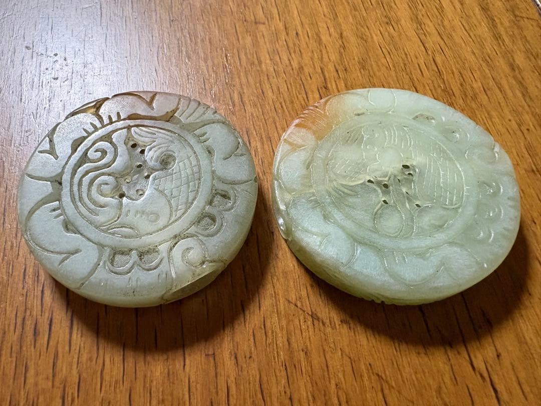 石？玉？の中国的置物 中国美術 2点まとめて5.5cm 51gと