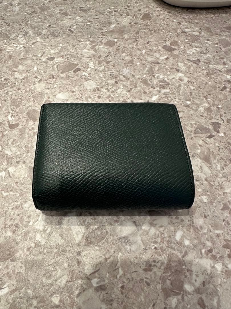 CELINE ダークグリーン 三つ折り財布