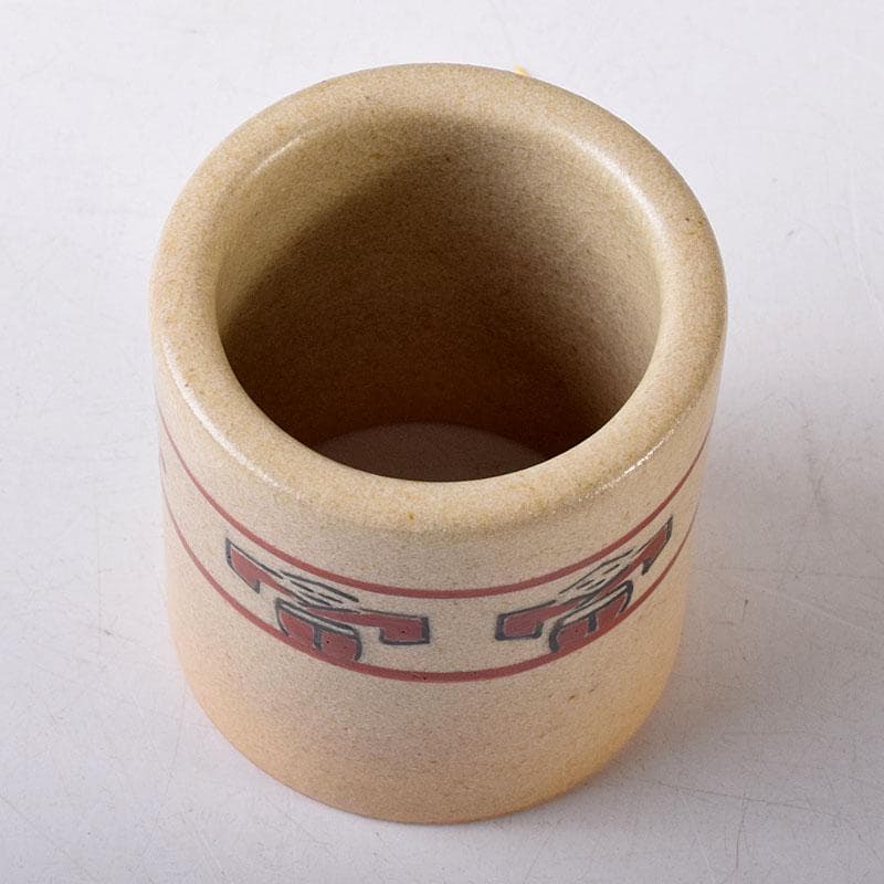 茶道具　赤膚焼　赤膚山元窯　七代　古瀬堯三昨　奈良絵　蓋置　共布共箱　V8206