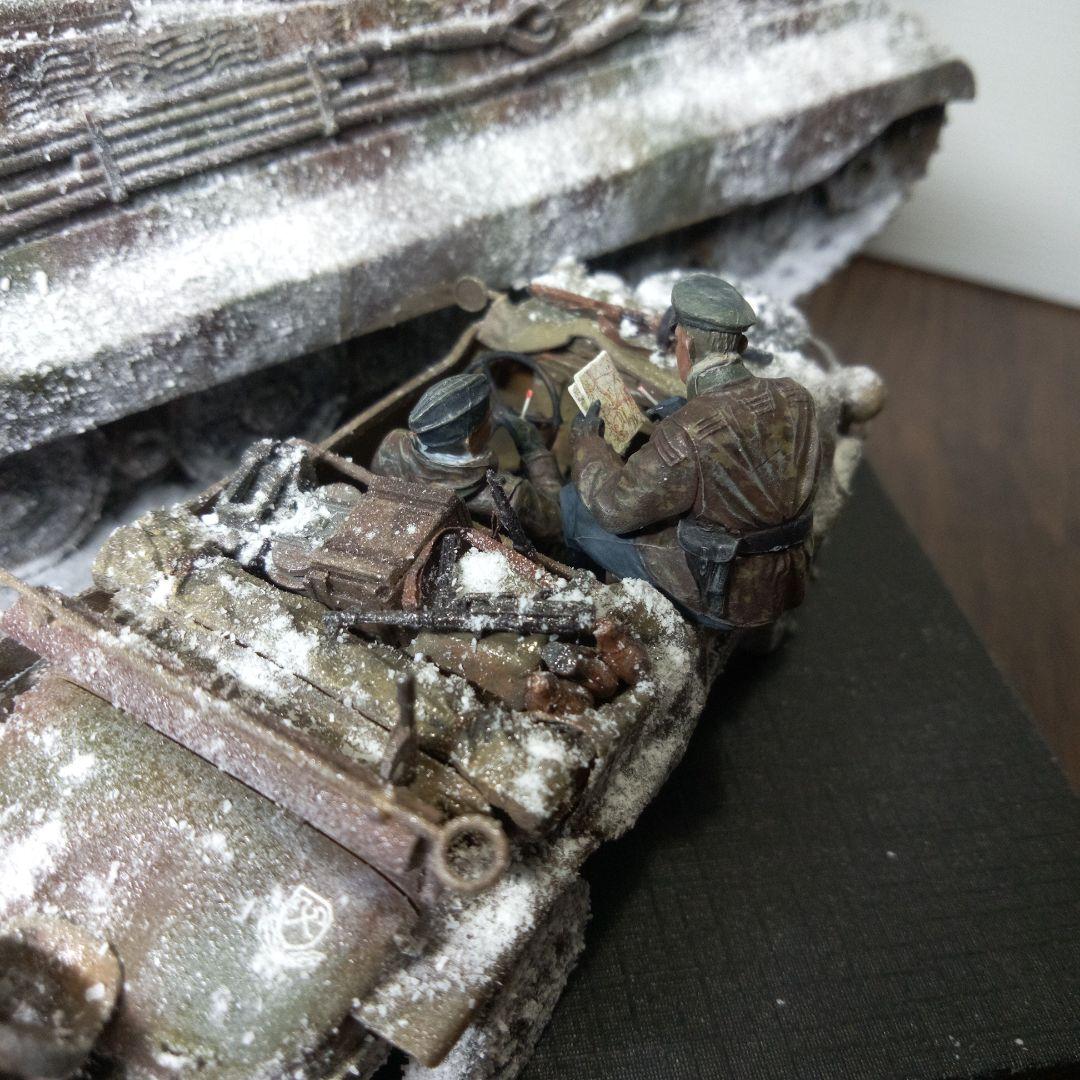 コネコタミヤ　1/35 ドイツ軍　キングタイガー　シュビムワーゲン　完成品