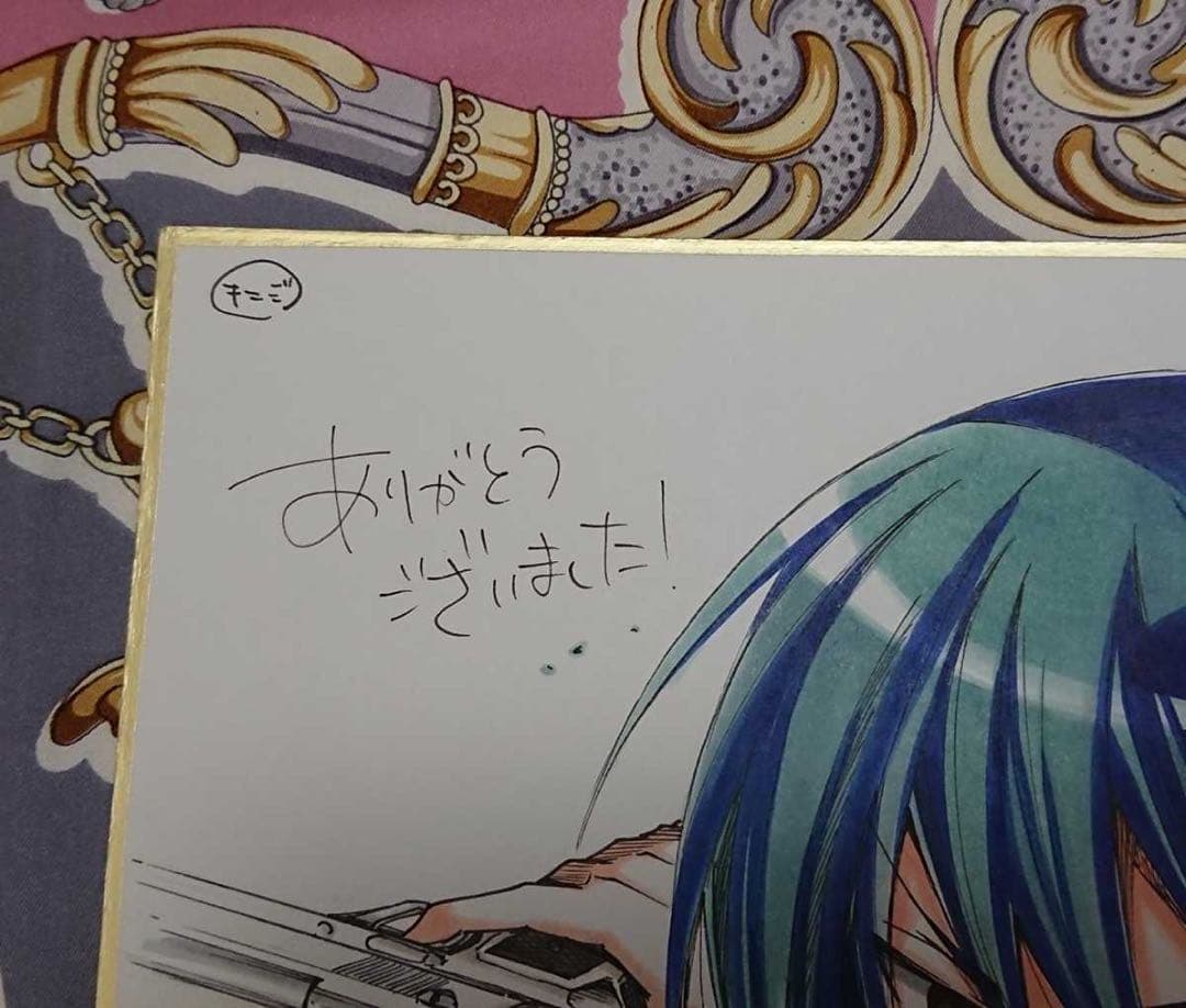直筆サイン色紙 緋弾のアリア 直筆イラスト キンジ こよかよしの