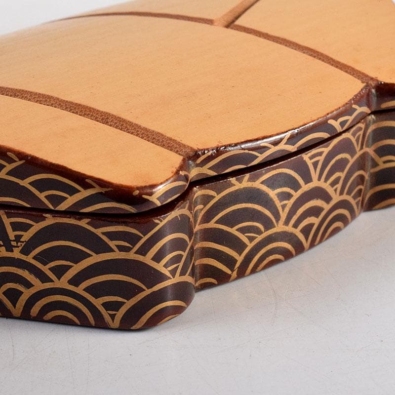 茶道具　多田桂寛作　青海波　結文香合　共布共箱　V　8114