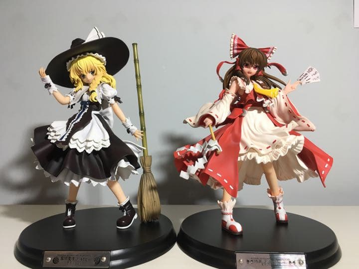 東方project 博麗霊夢 霧雨魔理沙 フィギュア 【中古】フィギュア 霧雨