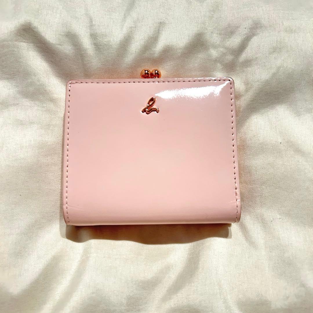 美品】アニエスベー 二つ折り財布 Agnes b ピンク - メルカリ
