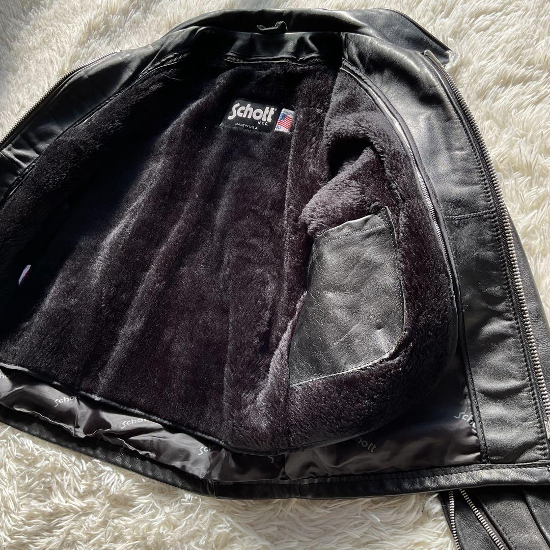 美品✨schott 642 レザージャケット シングルライダース USA製 40