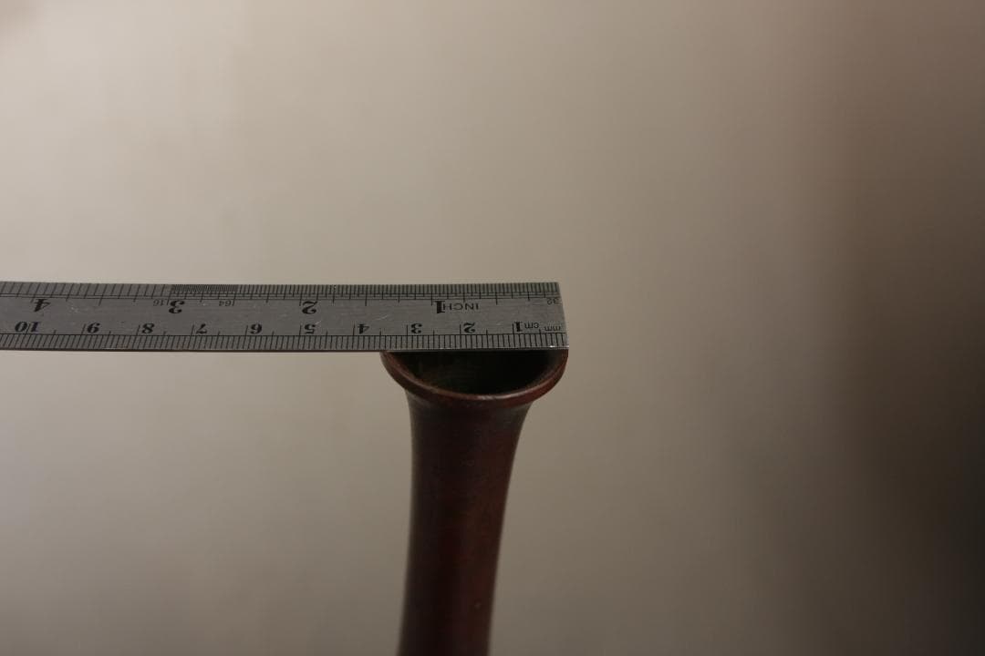 鶴首花入れ　金属製 茶道具