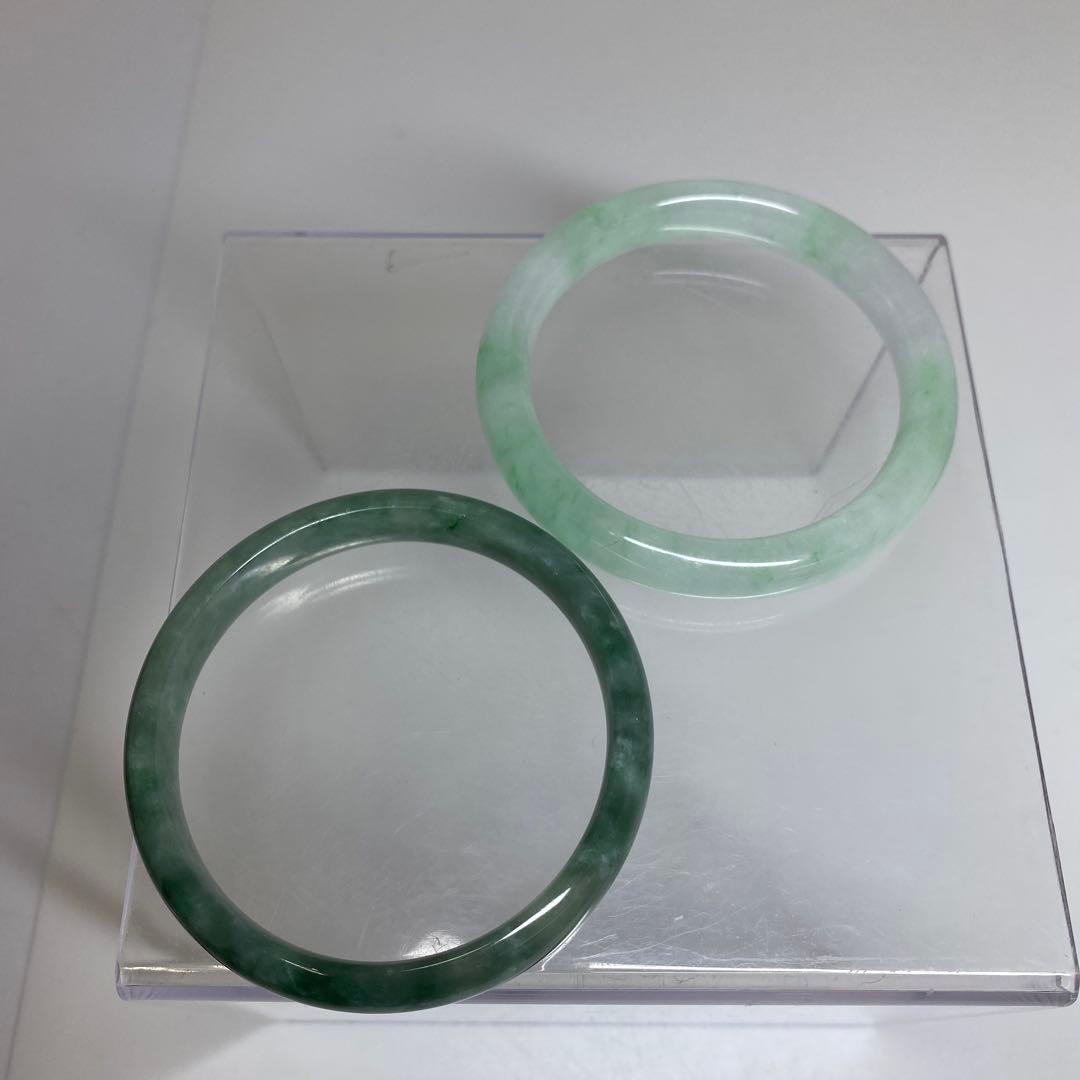 本翡翠　バングル2点　79g トヒチ　東さ7-0331☆2F