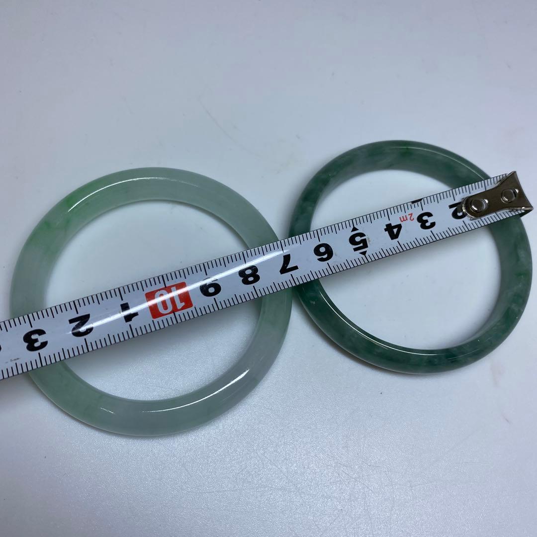 本翡翠　バングル2点　79g トヒチ　東さ7-0331☆2F