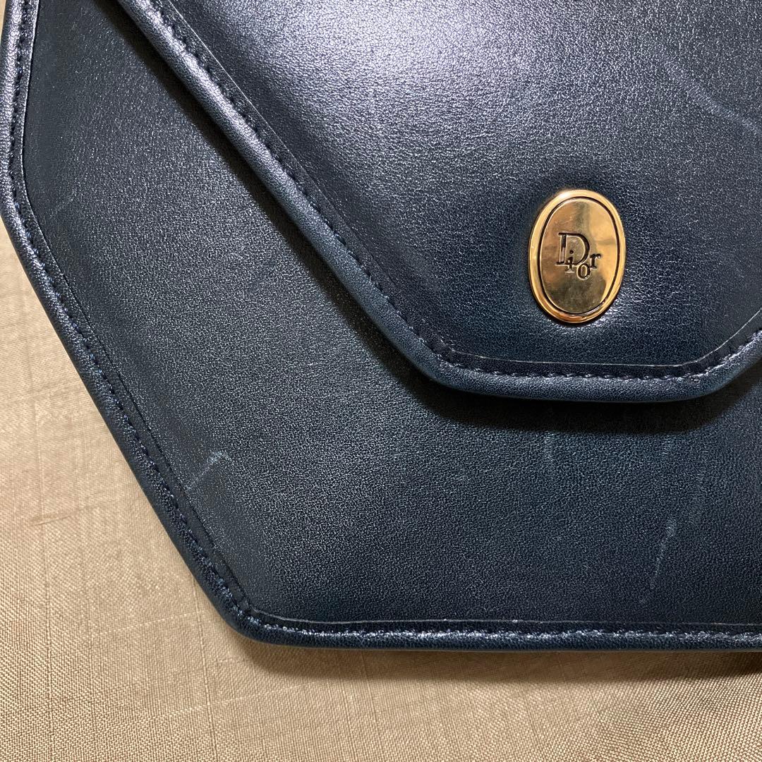 クリスチャンディオール ショルダーバッグ ネイビー ヴィンテージ レトロ