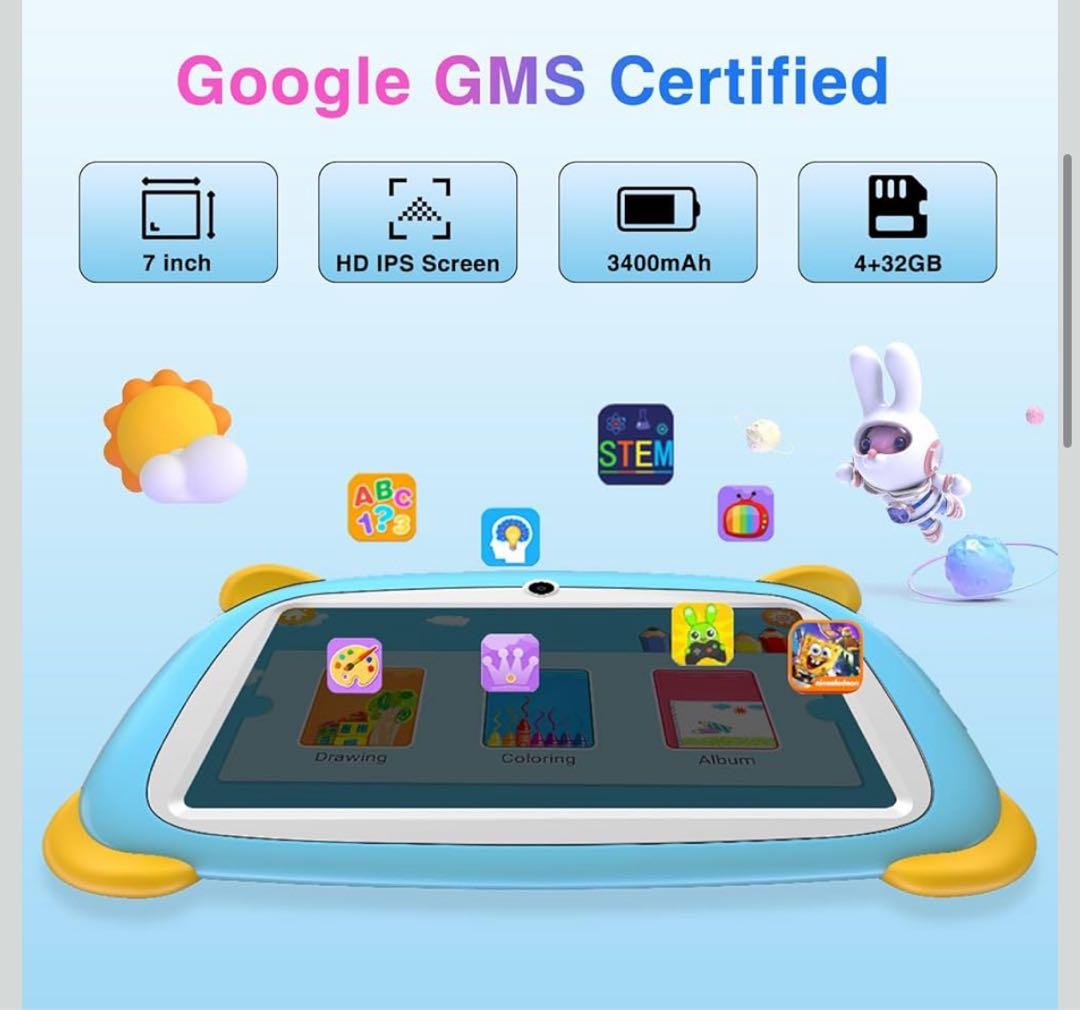 キッズタブレット Android タブレット 3400mAh 32GB - メルカリ