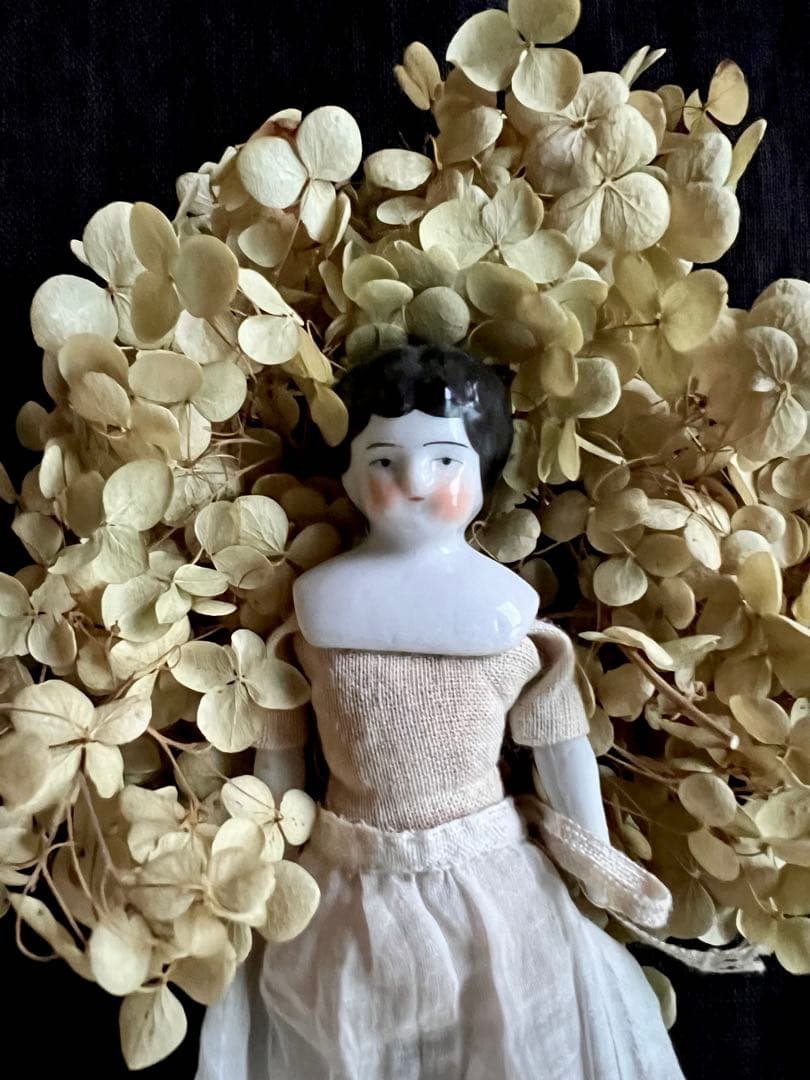 アンティーク チャイナヘッドドール タブリエ 16センチ アナベルおまけ