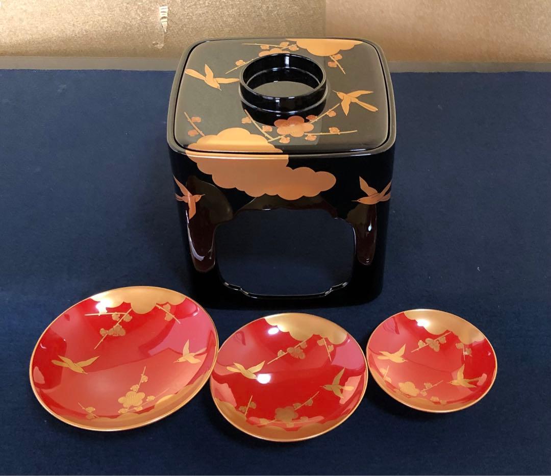 《レ》輪島塗 蒔絵付 屠蘇器 漆光堂造 木製漆器 共箱 251110う5