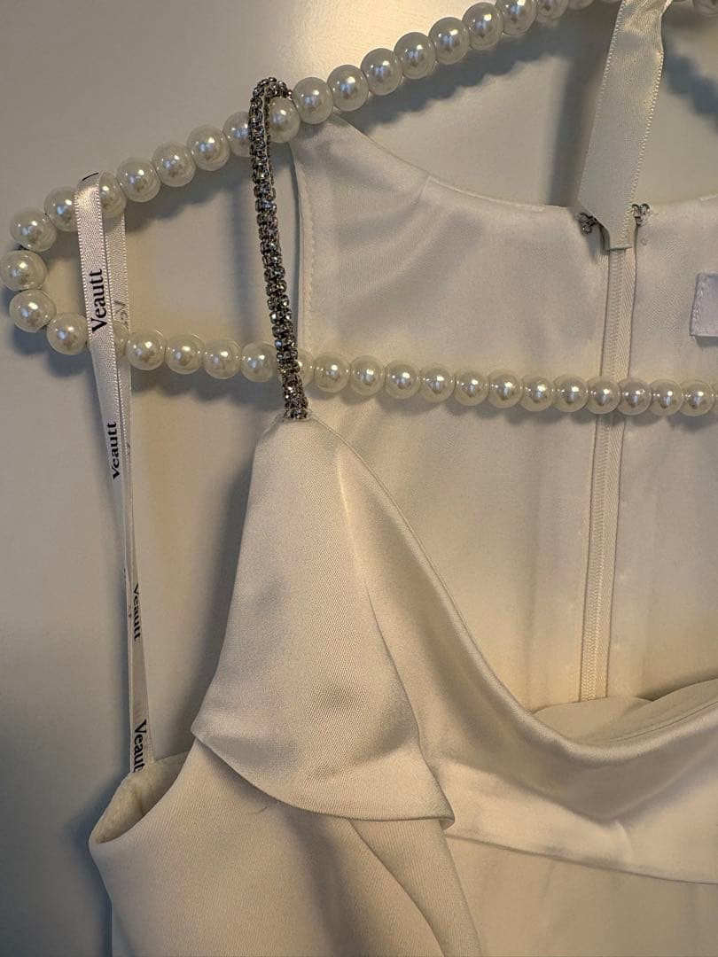 おかか Veautt ホワイト フリルドレス S