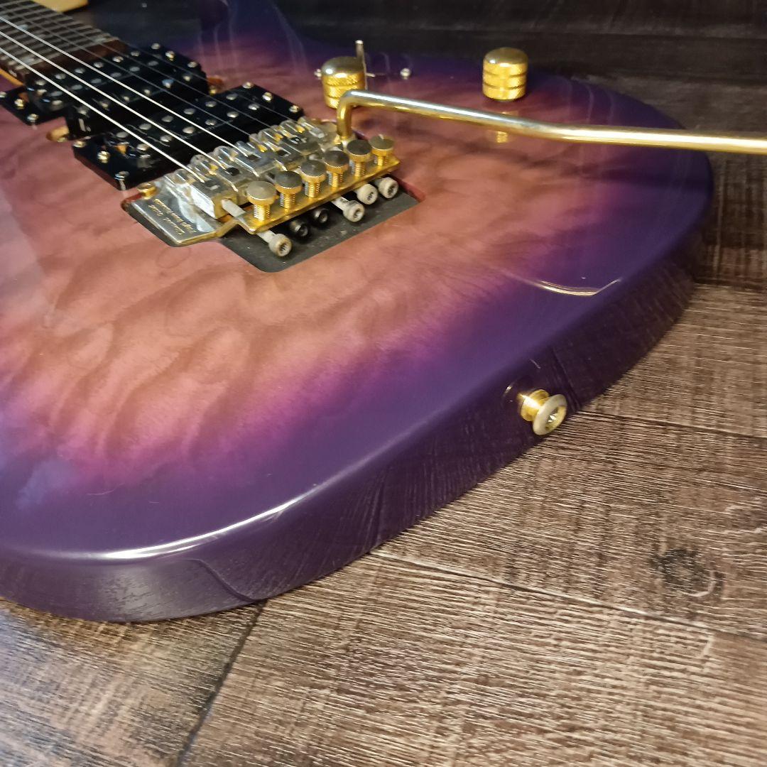 キルトメイプル パープル 紫 エレキギター ストラトキャスター Duncan