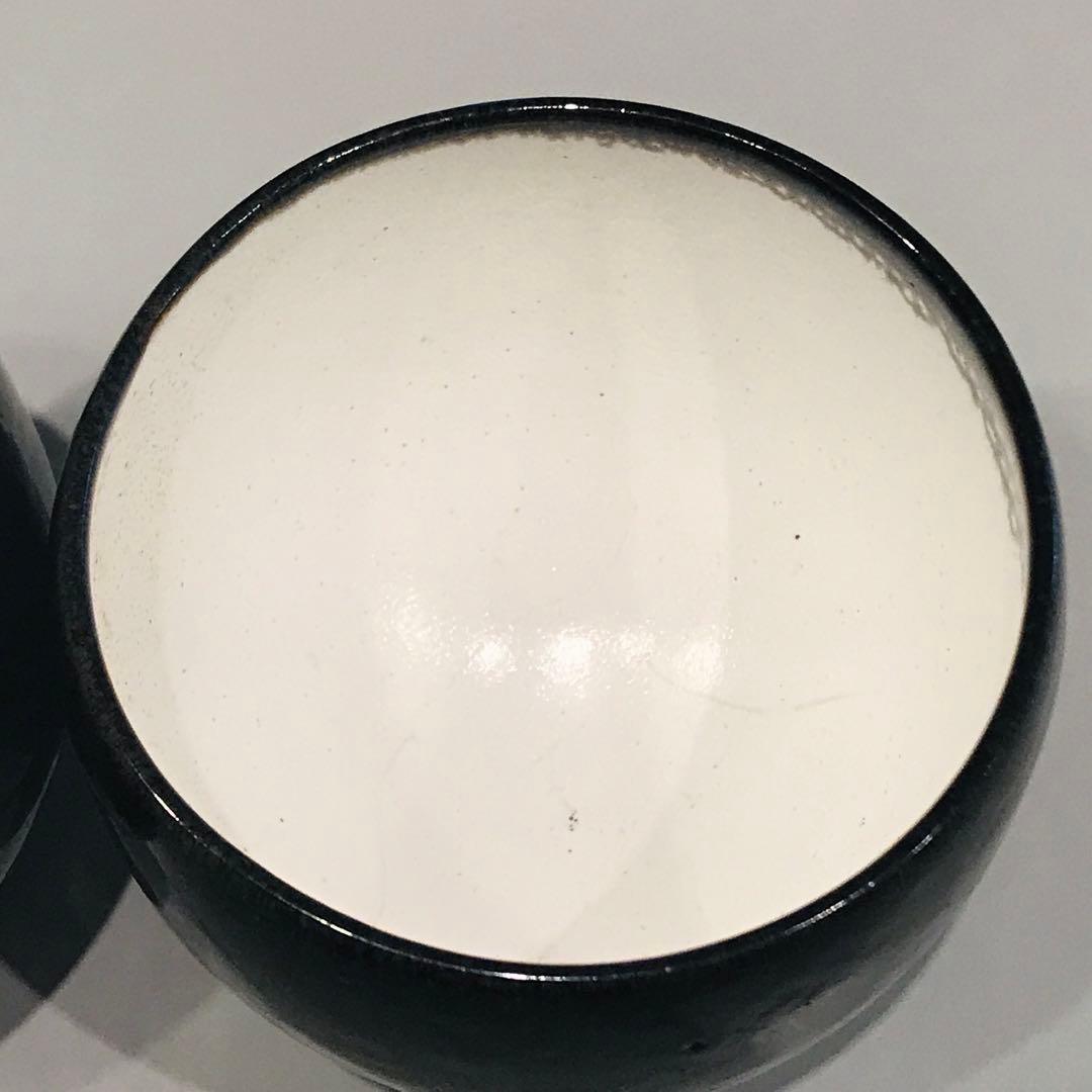 人間国宝 【清水卯一】 油滴釉 汲出碗 油滴天目 煎茶器 2