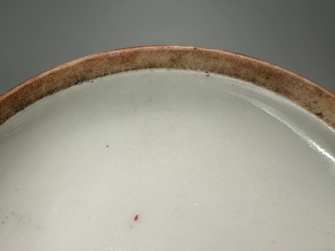 中国美術　清朝　清時代　大清康熙年製　青花人物図香合　染付　蓋物　時代　古物唐物