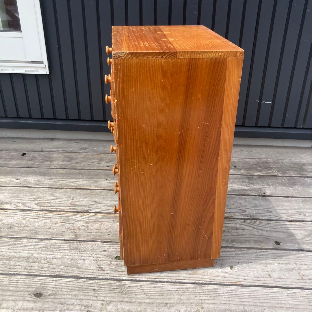 昭和レトロ 木製薬箱 ミニチェスト 箪笥 引き出し収納 引き出し 19杯 9段