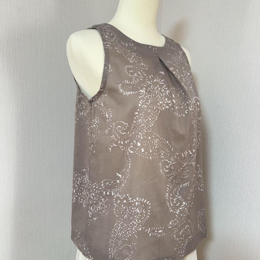 vm ヴーム　ノースリーブ　シャツ　ペイズリー柄