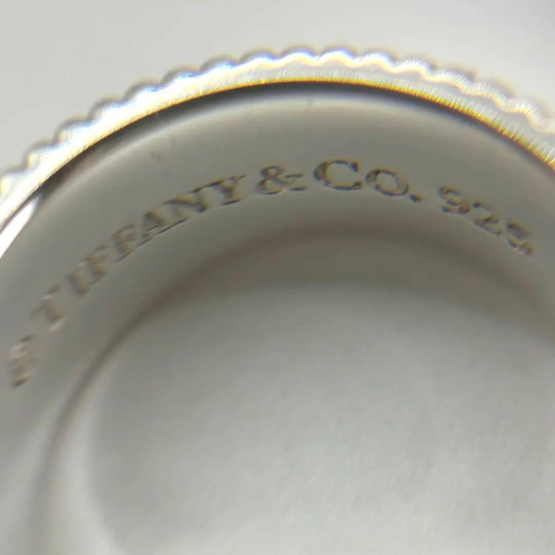 TIFFANY&Co.【超希少】ミルグレインロゴワイドリング　　約8号弱　付属品
