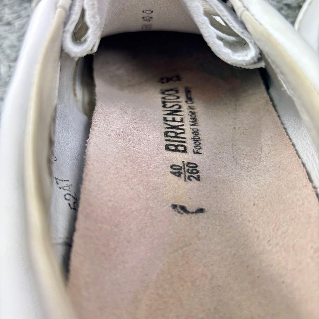 美品 ビルケンシュトック パサデナ 40 26cm 白 ホワイト レザー
