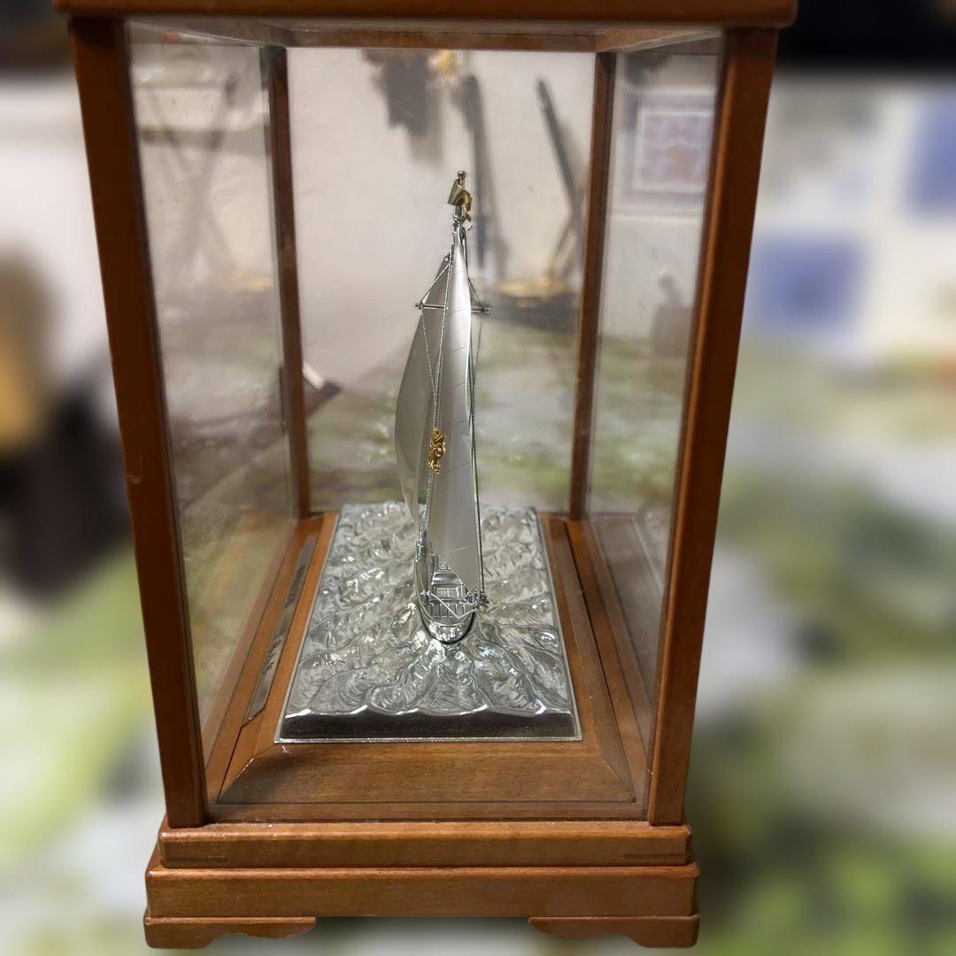 銀製　ヨット置物　シルバー