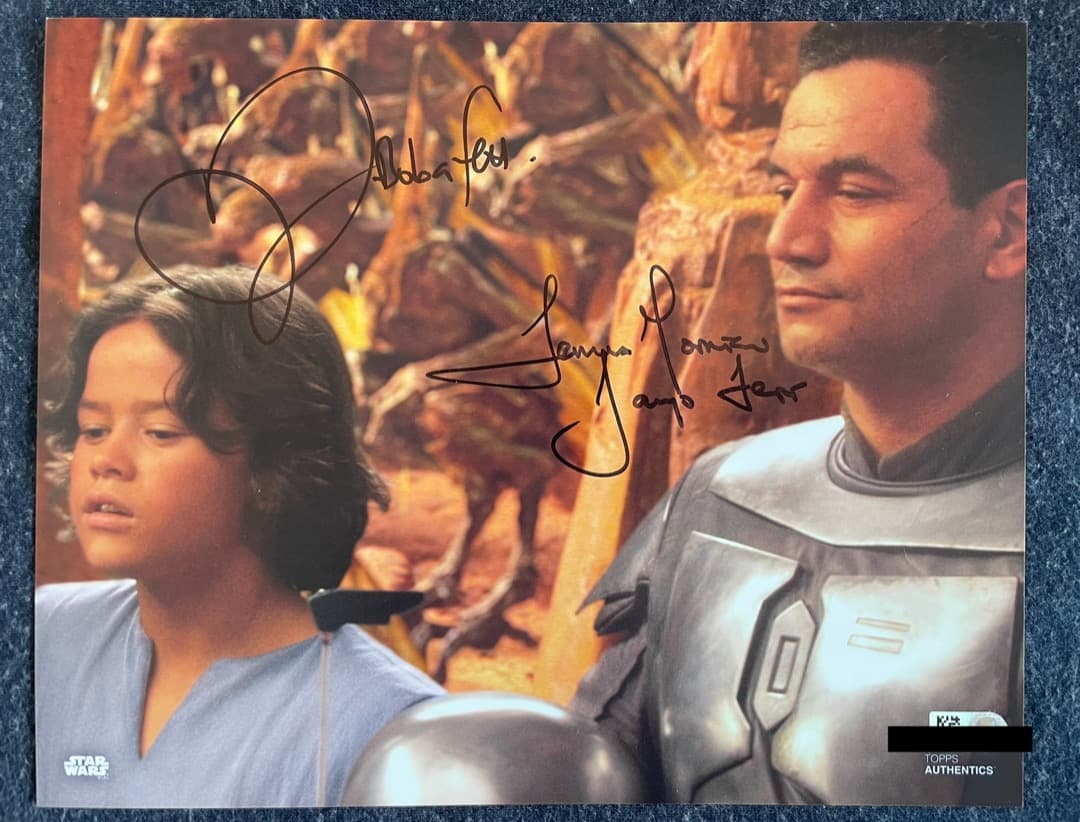 Topps社製 スターウォーズ ヨーダ、ボバ・フェット 直筆サインカード