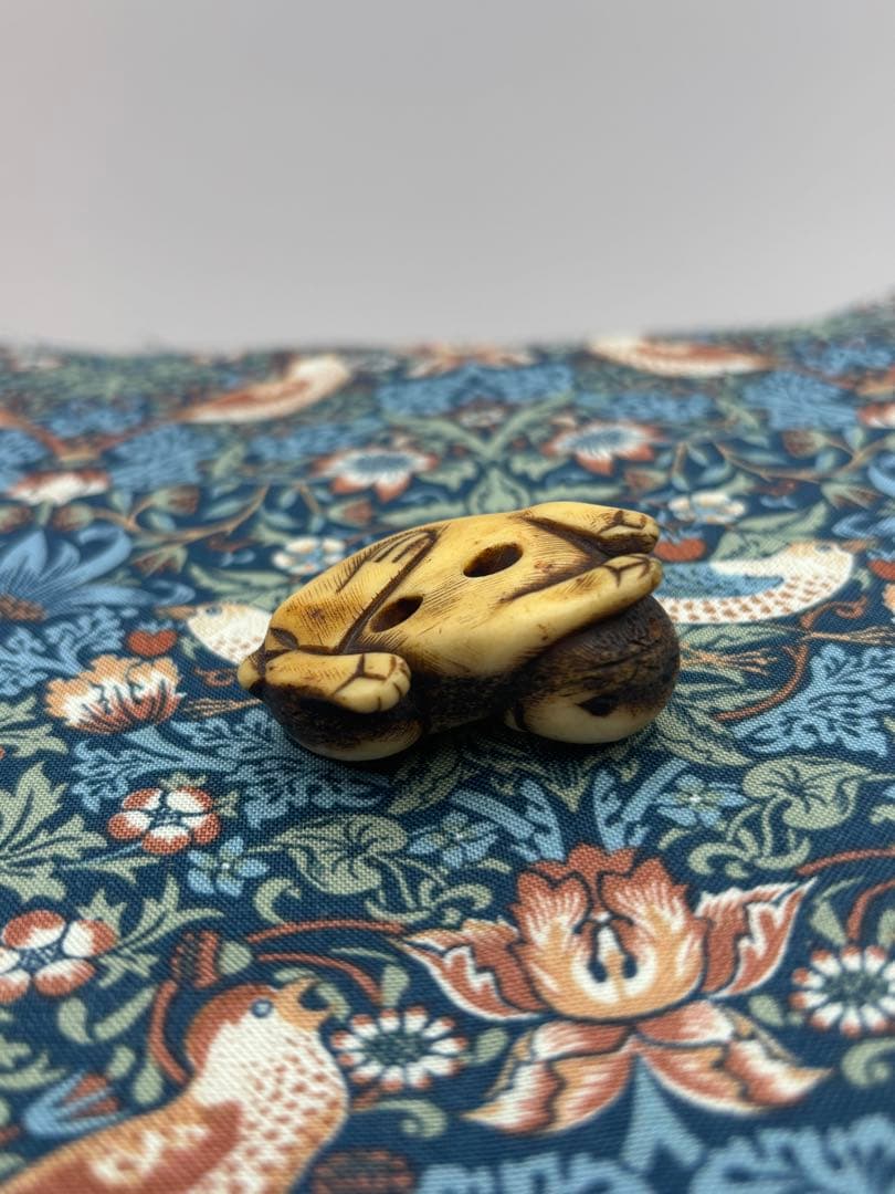 希少】犬 時代提物 根付 銘有り アンティーク 印籠