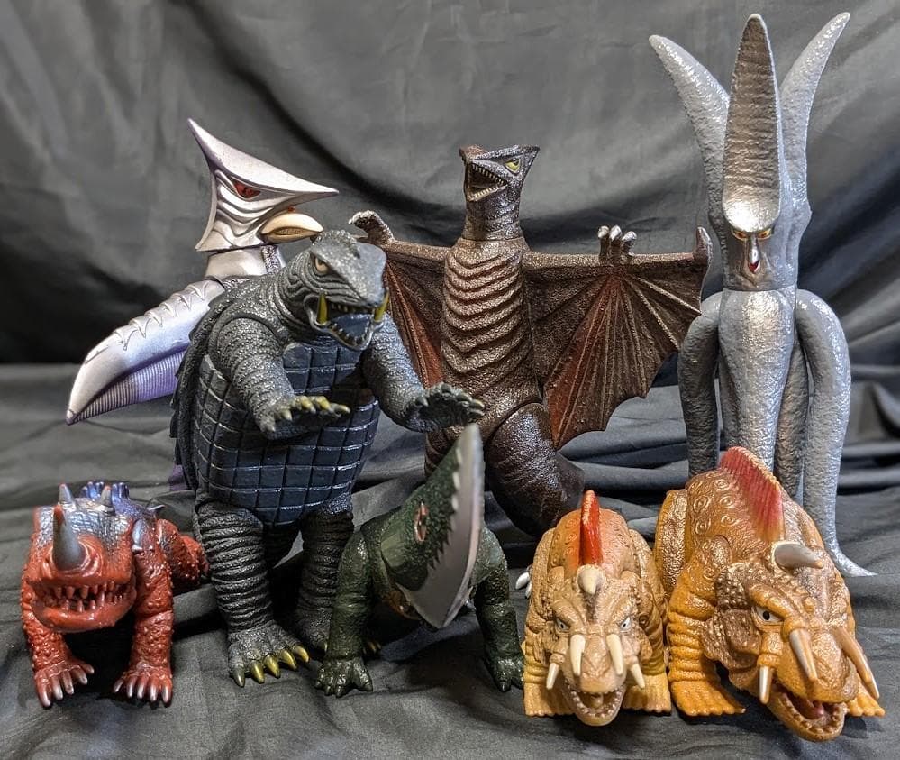 昭和ガメラ＆対戦怪獣（バンダイ）ソフビフィギュア・コンプリート7体