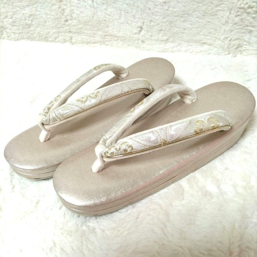 【新品タグ付き】フォーマル 礼装用 草履 バッグ セット 七宝柄 正絹 西陣織