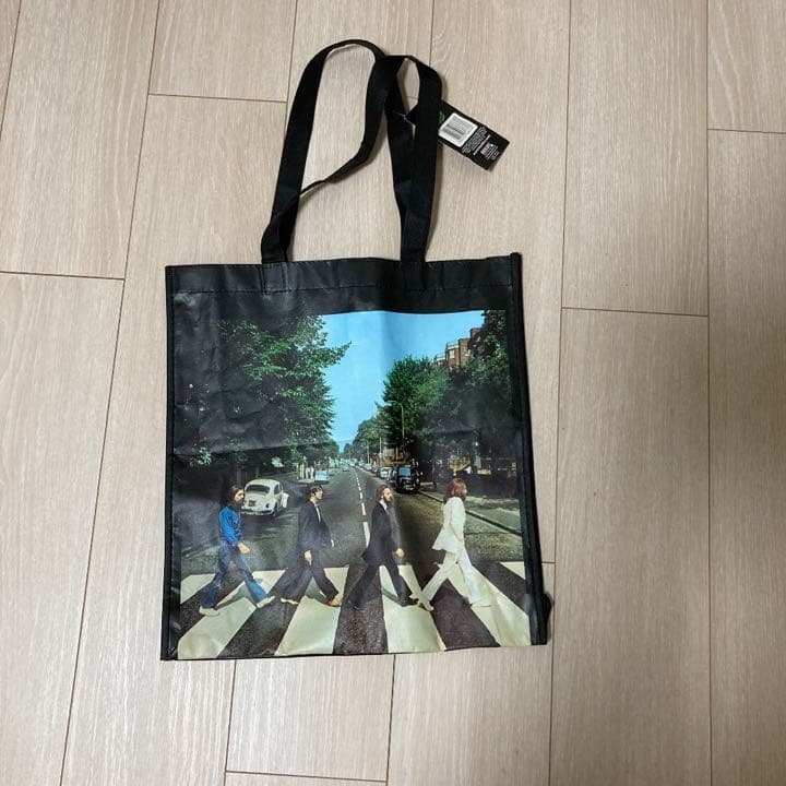 希少新品ザビートルズTHEBEATLSABBEYROADトートエコバッグブラック
