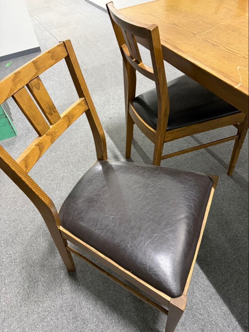 清美堂　ダイニングテーブル&イス２脚、ベンチセット　※直接引取、近隣配送限定