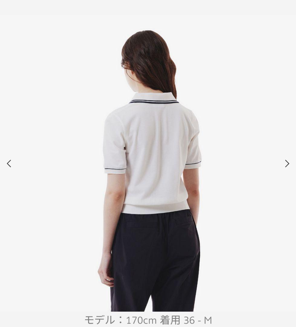 ラコステ スキッパーネックポロシャツ M ホワイト