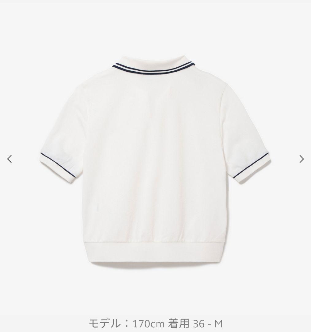 ラコステ スキッパーネックポロシャツ M ホワイト