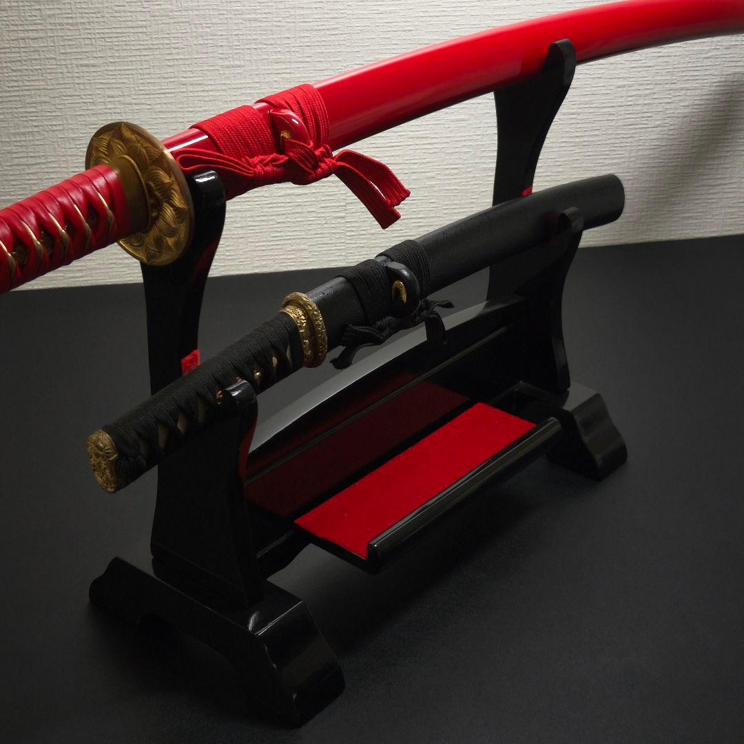 刀掛台　二本掛　組み立て式　横2本　掛け用 刀掛け　美術刀