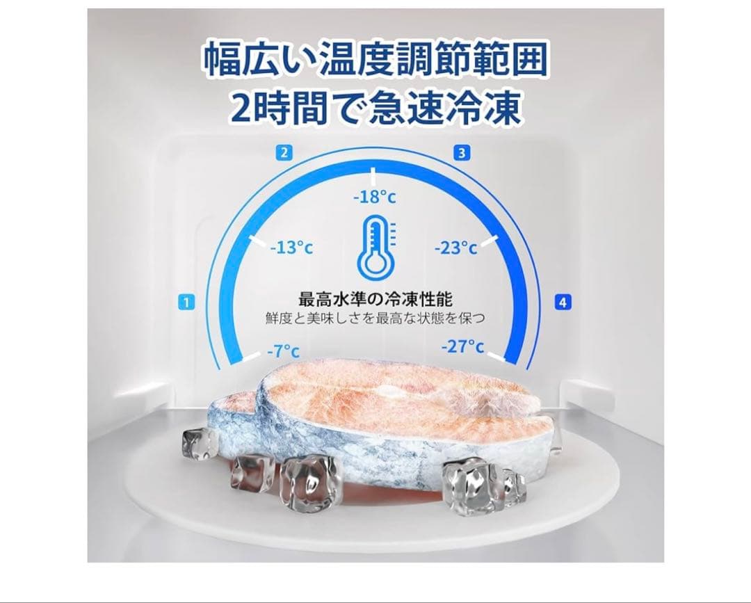 ホワイト冷凍庫 65L スリム設計　美品