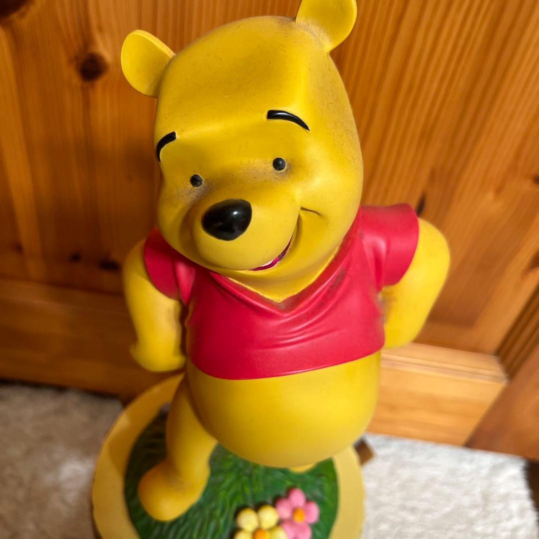 ディズニーくまのプーさんレア時計オルゴール高さ45大きめ送料税込お買い得