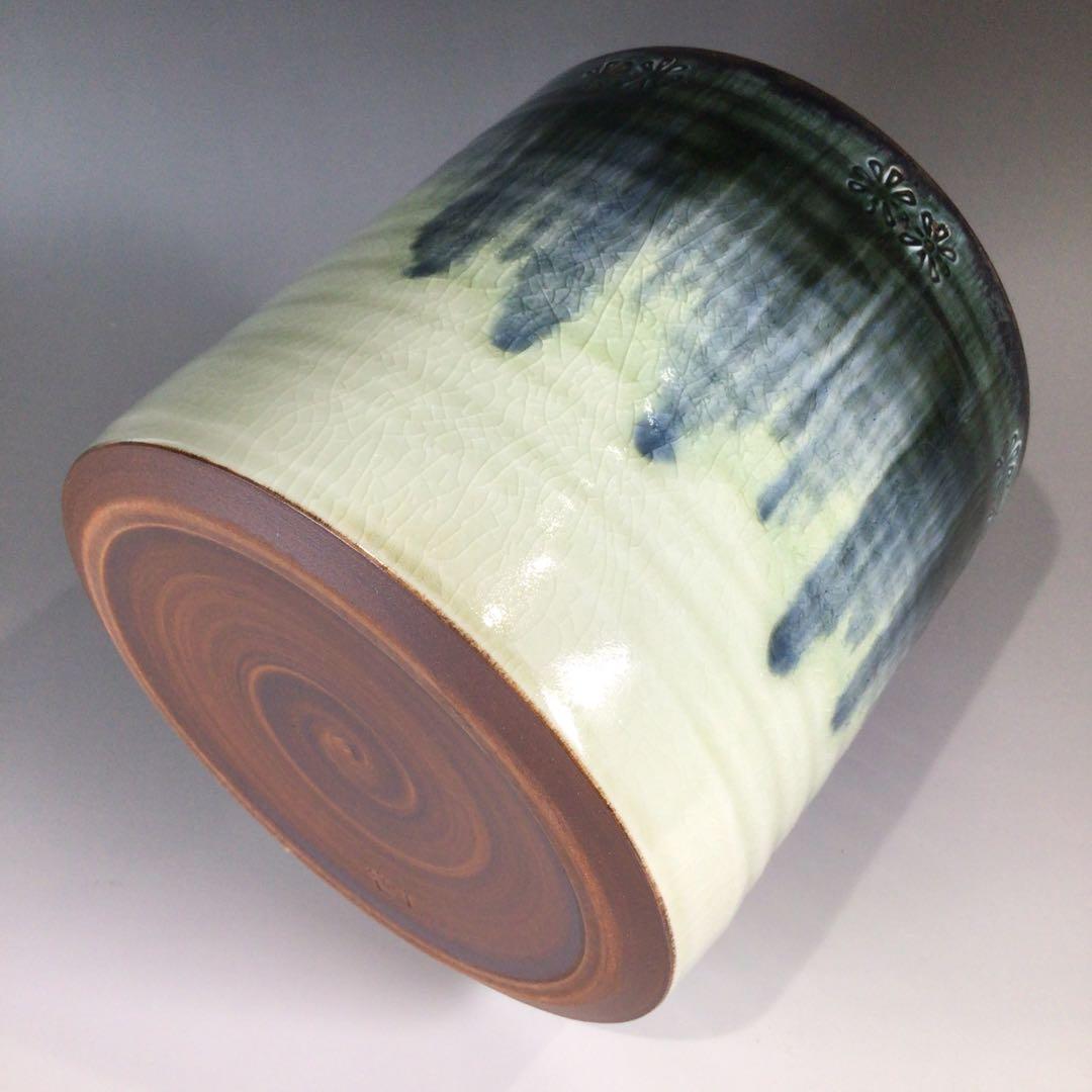 P687 水指 『加藤陽山造』『御深井』『一重口水指』 共箱 茶道具