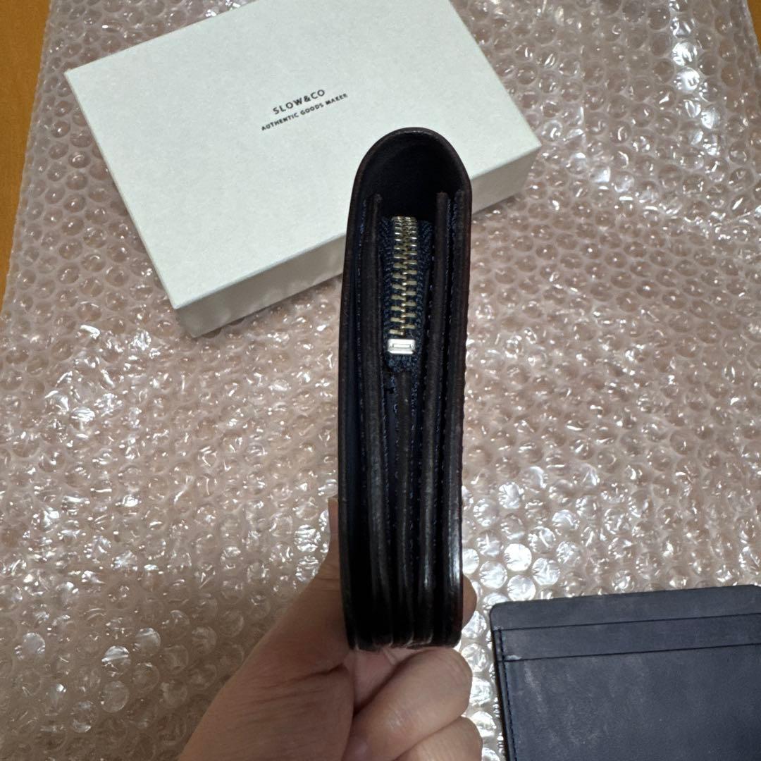 マ*ス様 SLOW&CO cordovan short wallet ネイビー